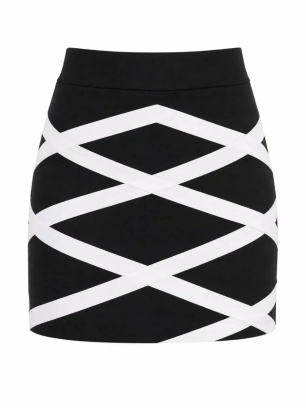 Black & White Mini Pencil Skirt by Twenty-One
